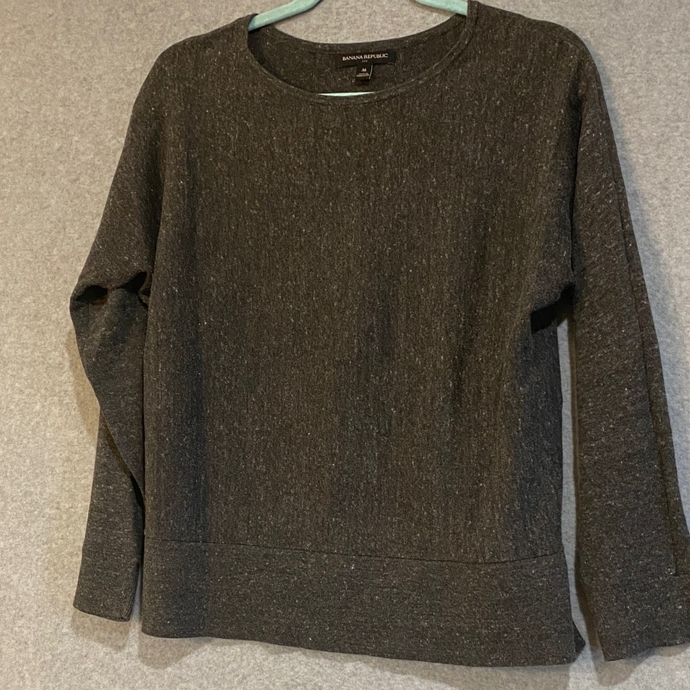 Banana Republic Women's Charcoal Crew Neck Sweater